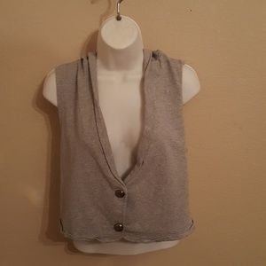 Grey casual buttoned vest